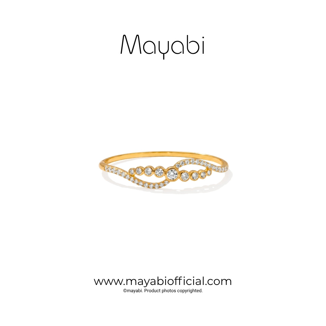 Mayabi Stellar Loop - 18K Gold Plated Bangle