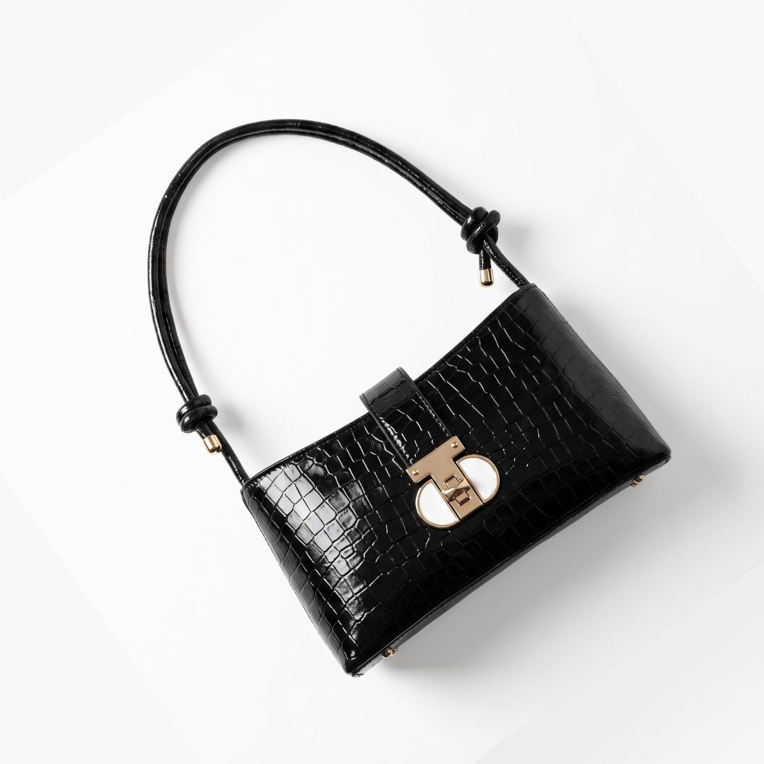 Leather Black Belle Shoulder Bag