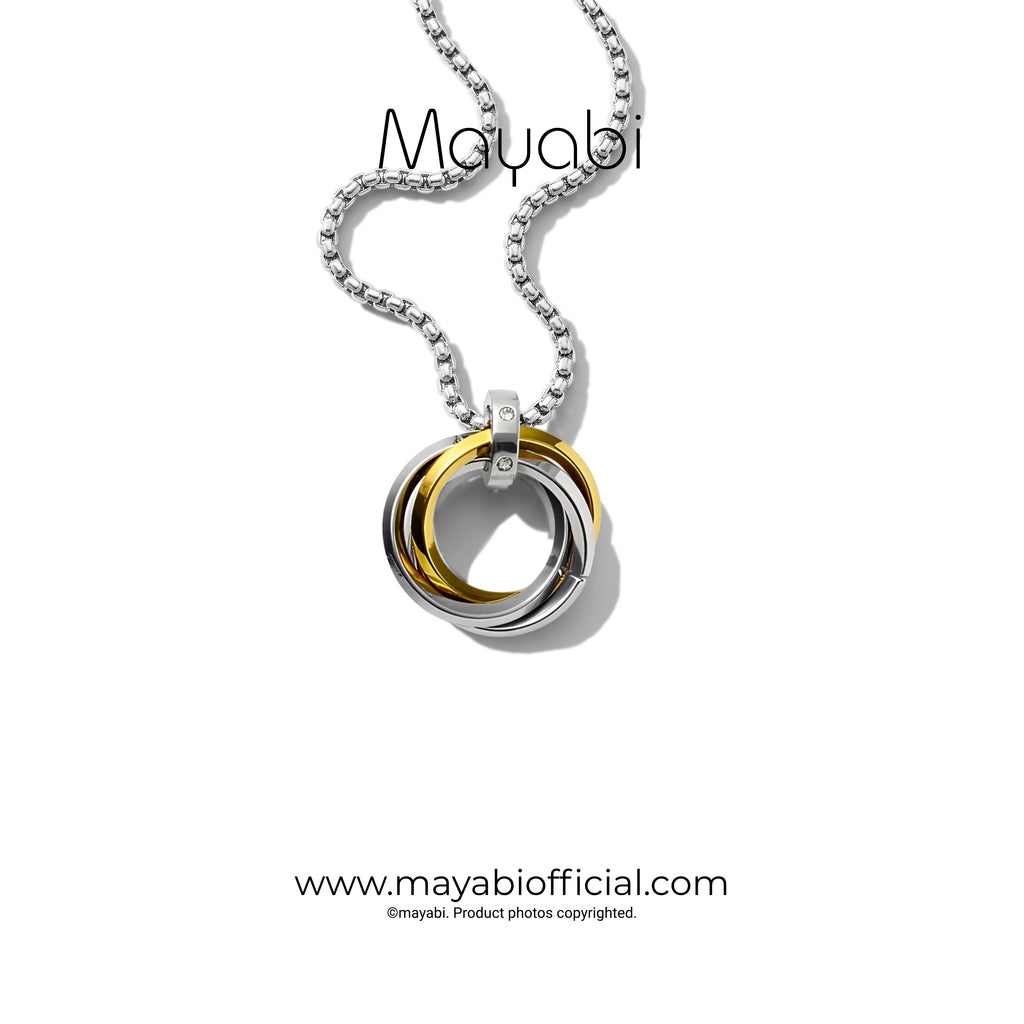 Mayabi Aurelia Trinity Ring Pendant With Chain