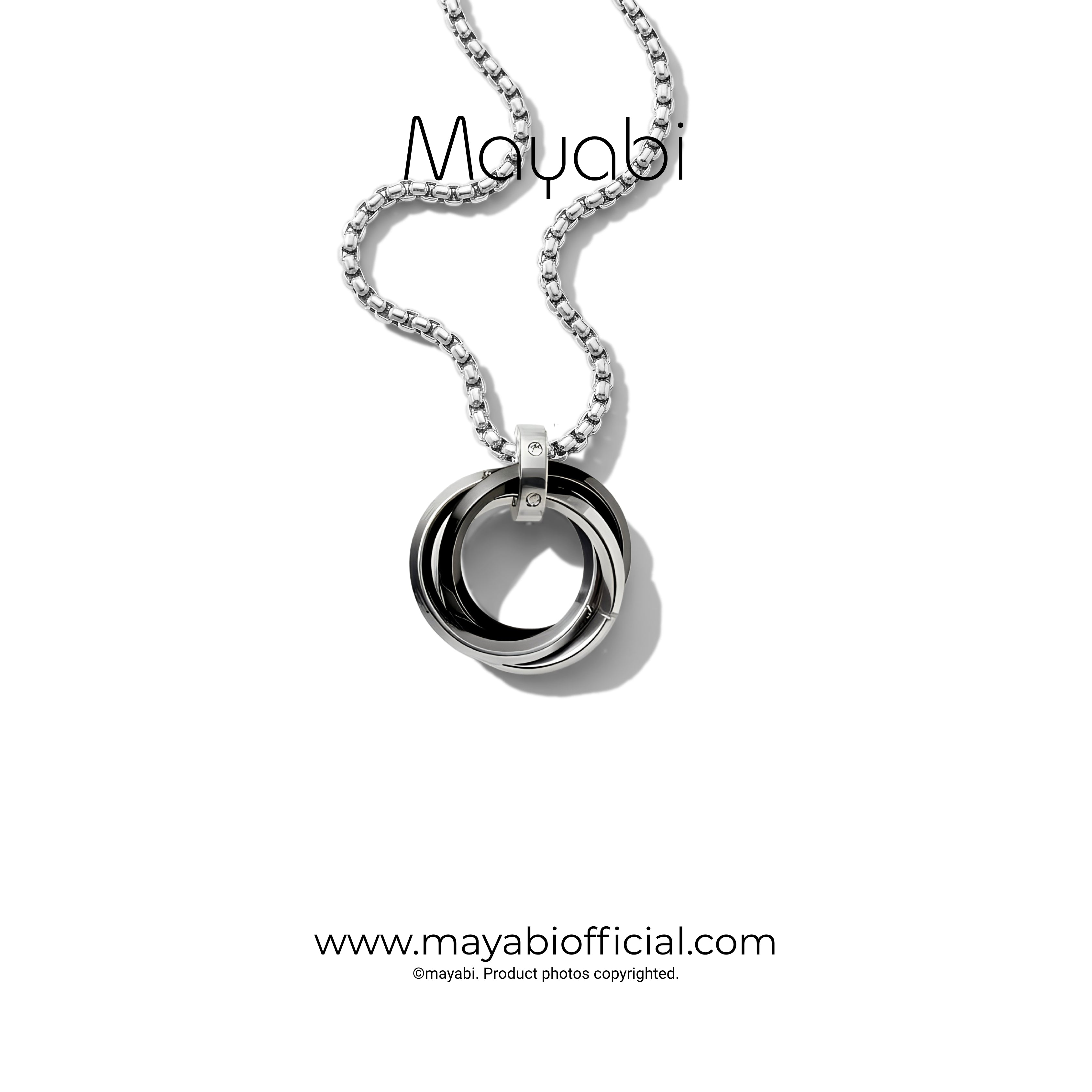 Mayabi Aurelia Trinity Ring Pendant With Chain