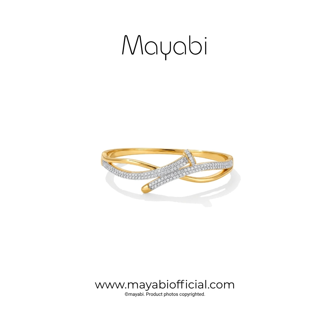 Mayabi Kira Nail - 18K Gold Plated Bangle