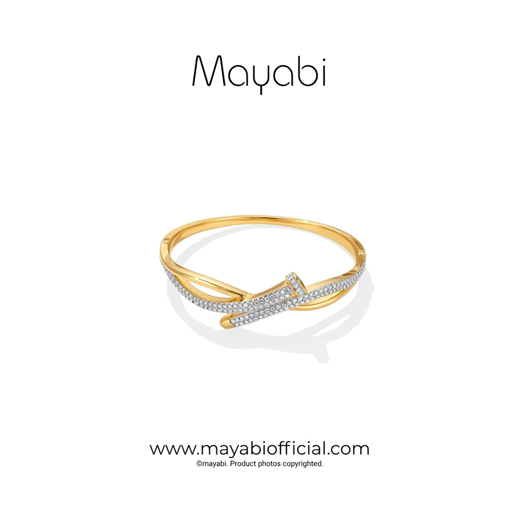 Mayabi Kira Nail - 18K Gold Plated Bangle