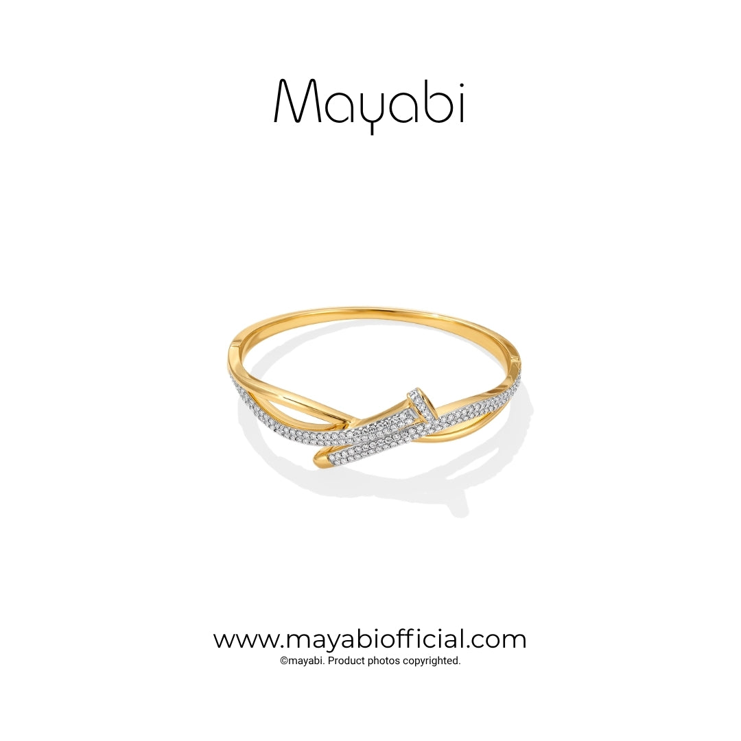 Mayabi Kira Nail - 18K Gold Plated Bangle