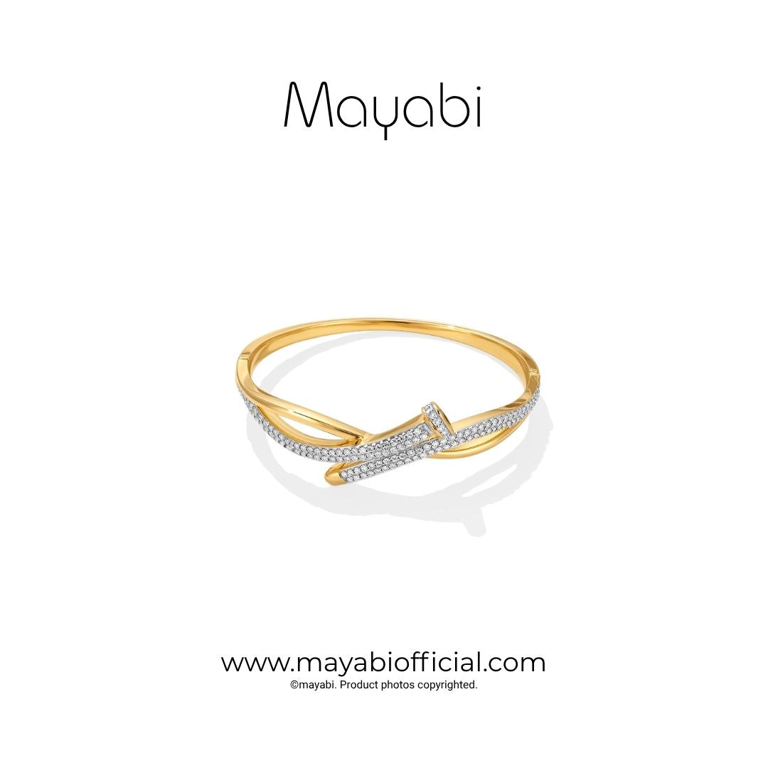 Mayabi Kira Nail - 18K Gold Plated Bangle