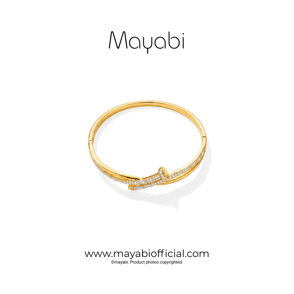 Mayabi Kira Nail - 18K Gold Plated Bangle