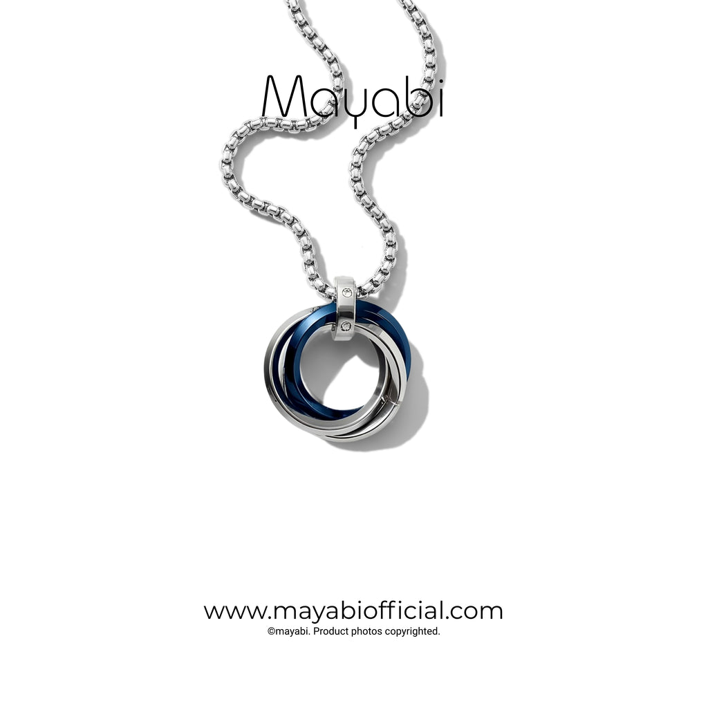 Mayabi Aurelia Trinity Ring Pendant With Chain