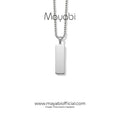 Mayabi Elara Minimalist Silver Bar Pendant with Chain