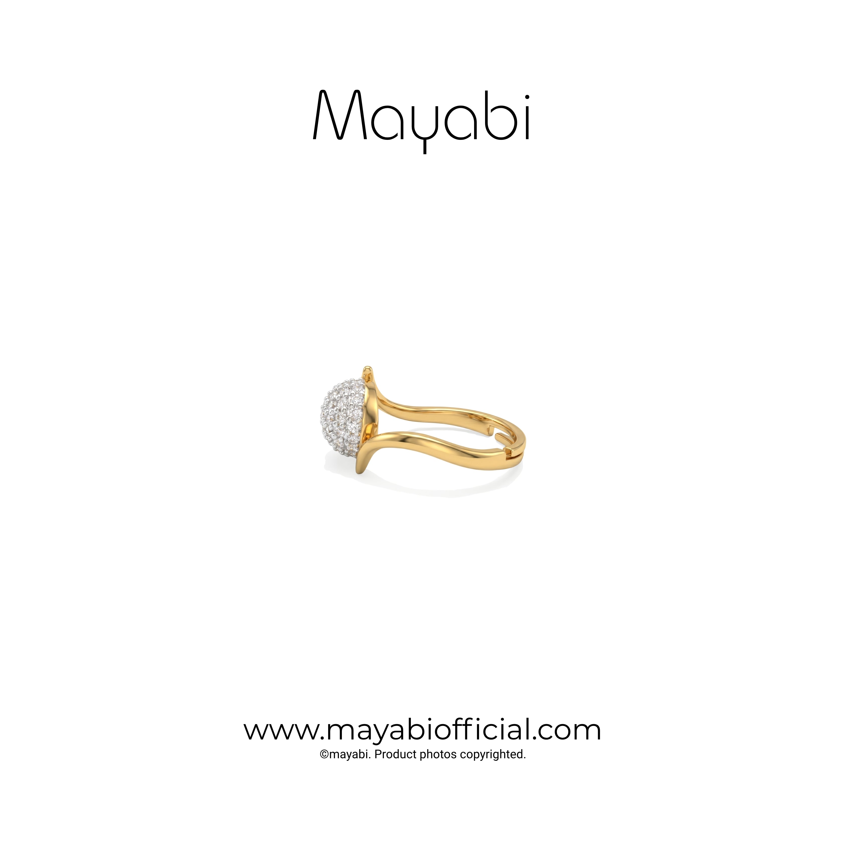 Mayabi Crystal Sphère - 18K Gold Plated Ring