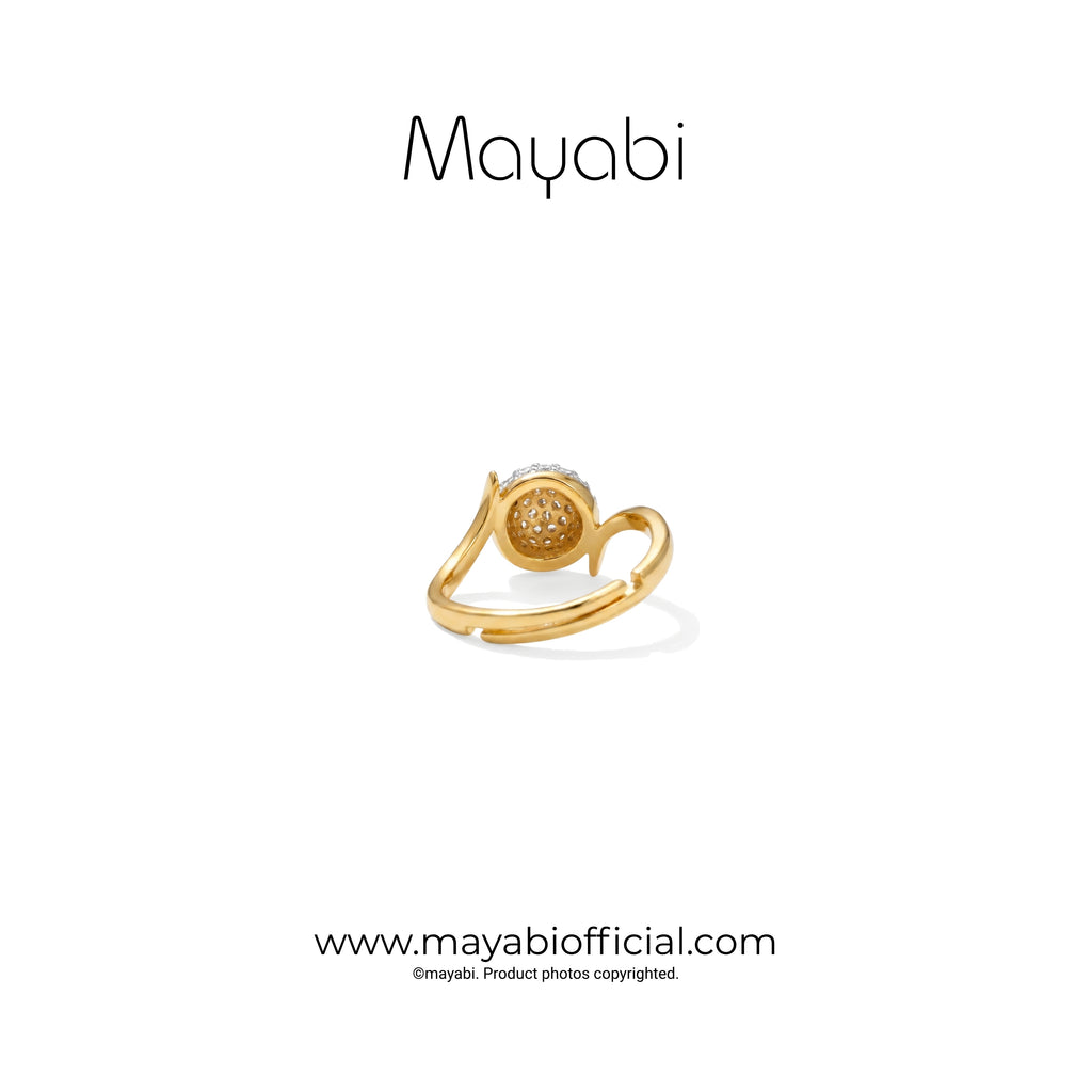 Mayabi Crystal Sphère - 18K Gold Plated Ring
