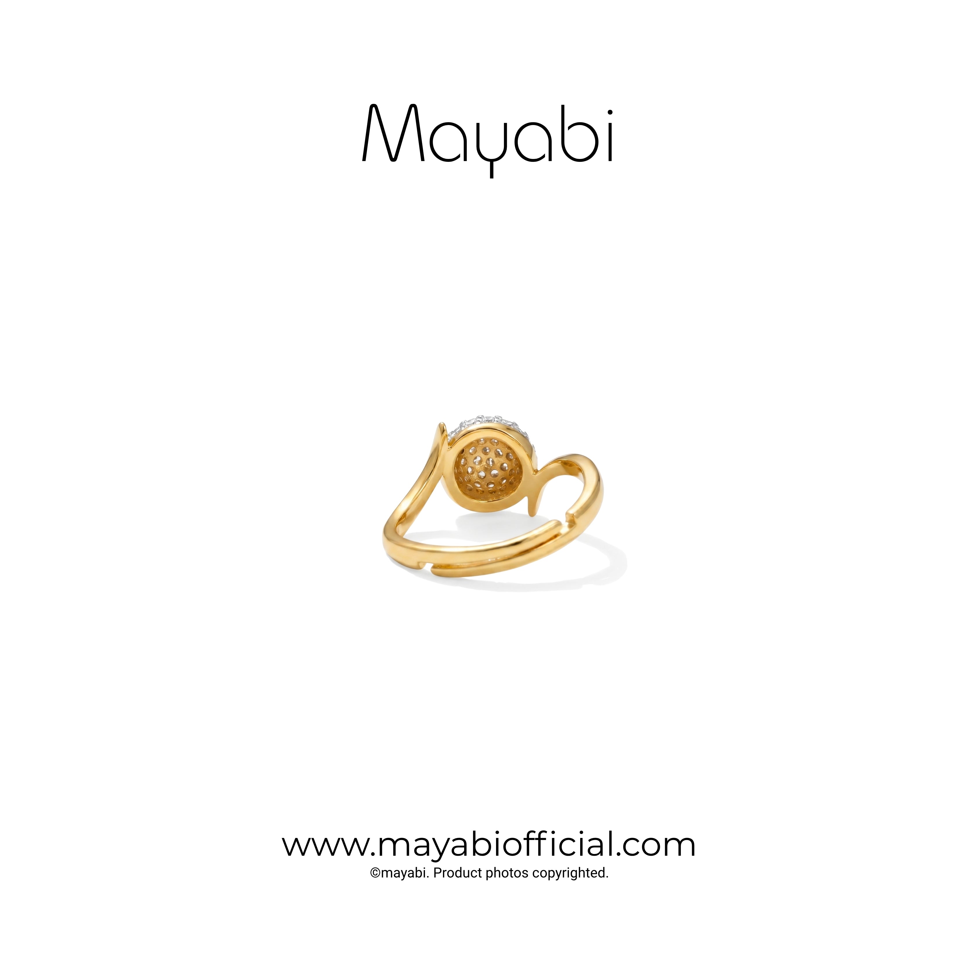 Mayabi Crystal Sphère - 18K Gold Plated Ring