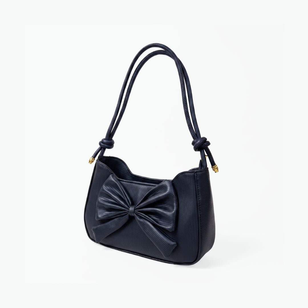Leather Coquette Bow Shoulder Bag