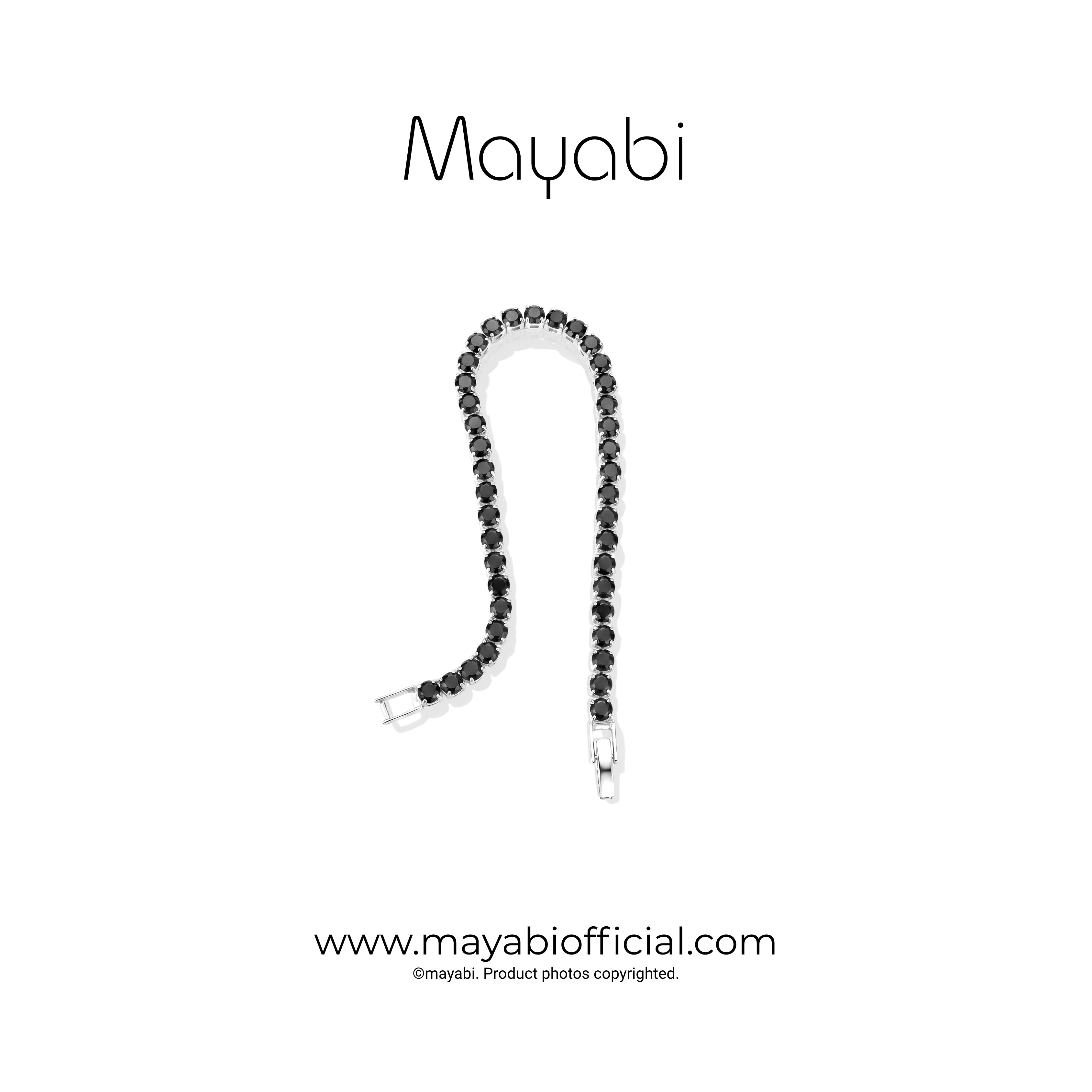 Mayabi Eternelle Noir –  Black Crystal Bracelet
