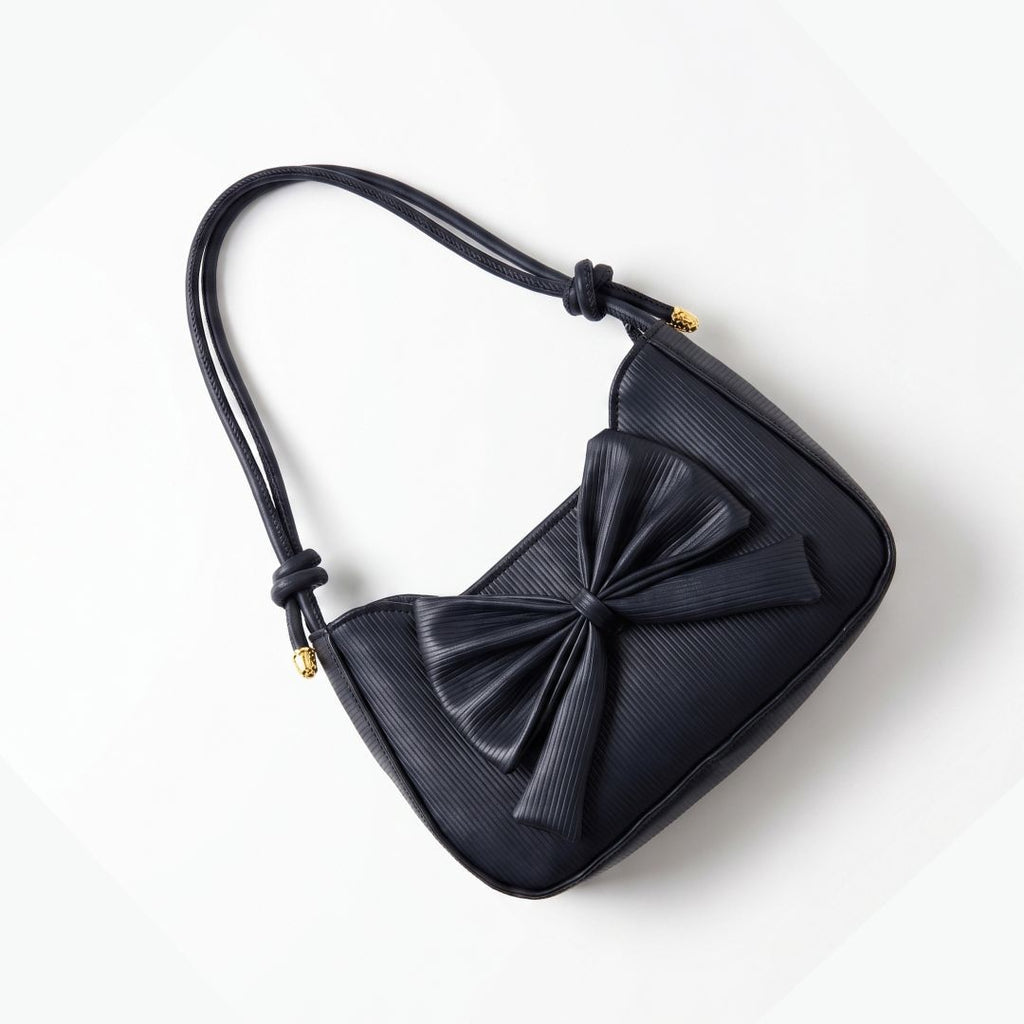 Leather Coquette Bow Shoulder Bag