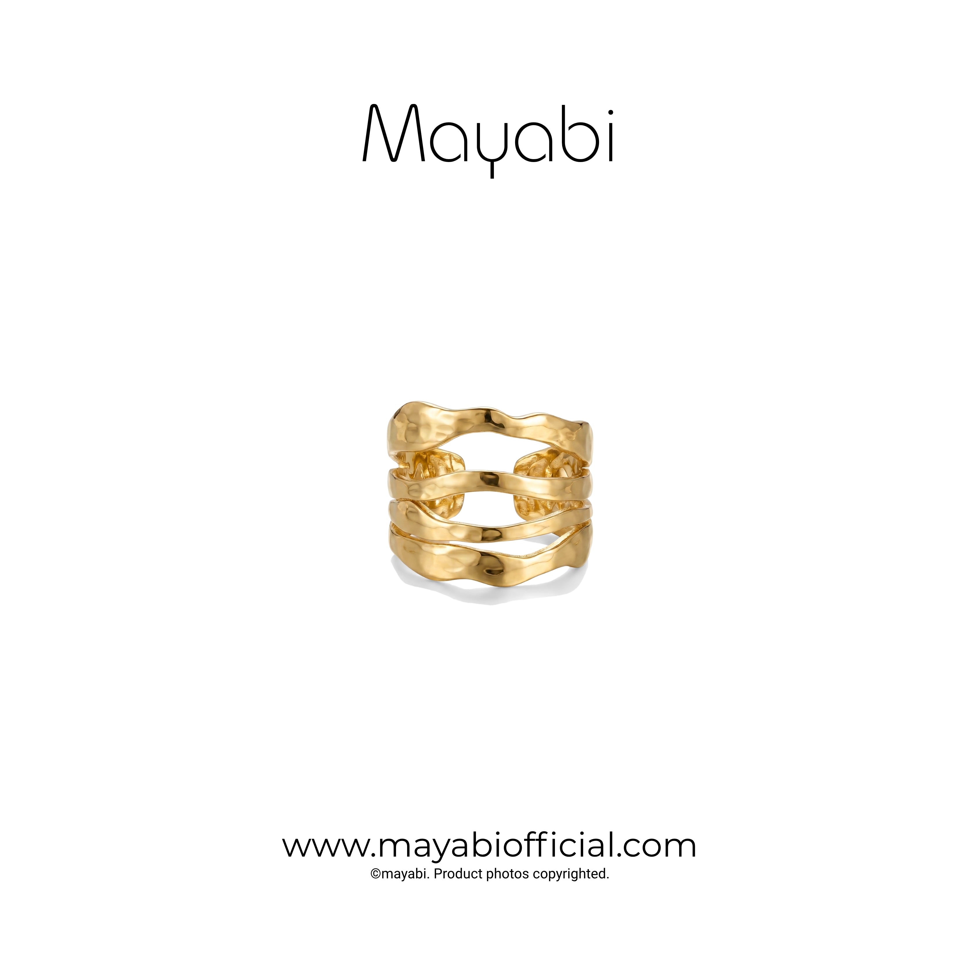 Mayabi Bella Wave - 18K Gold Plated Ring