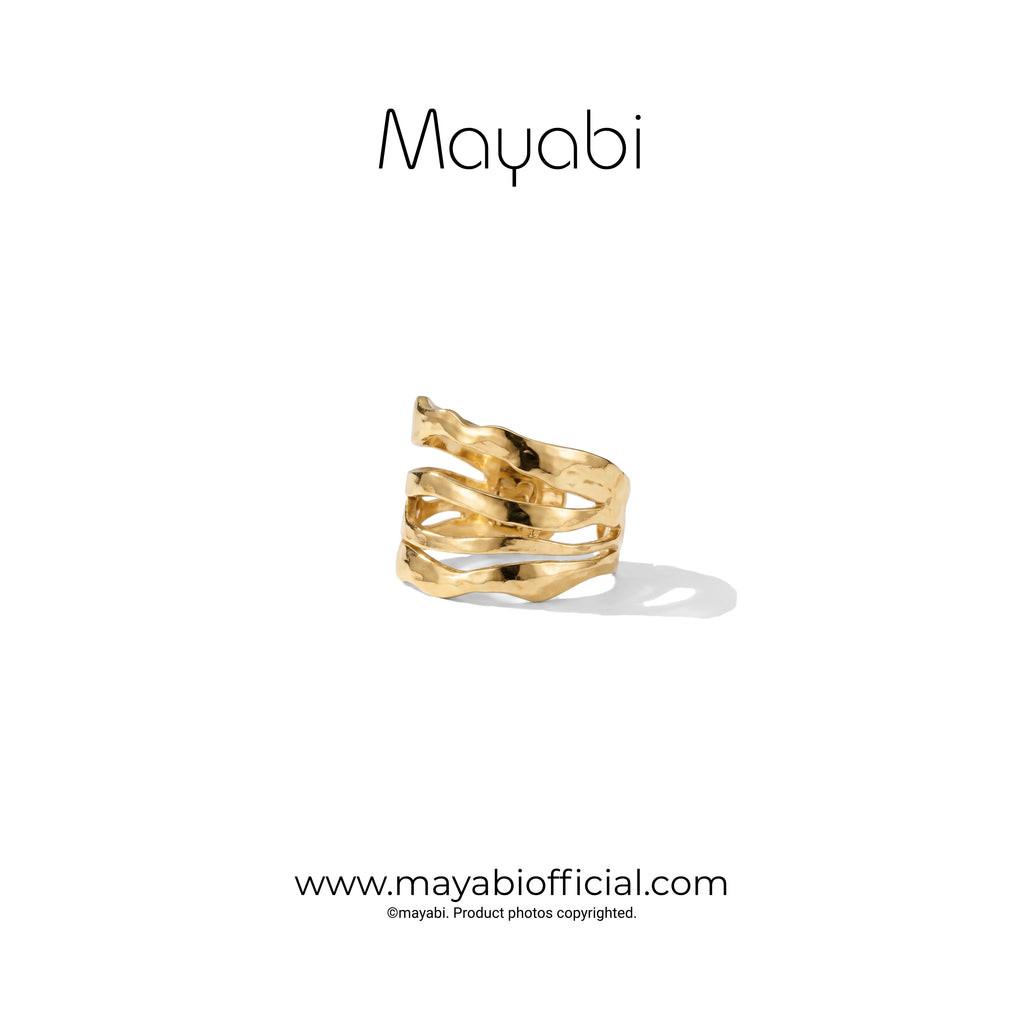 Mayabi Bella Wave - 18K Gold Plated Ring