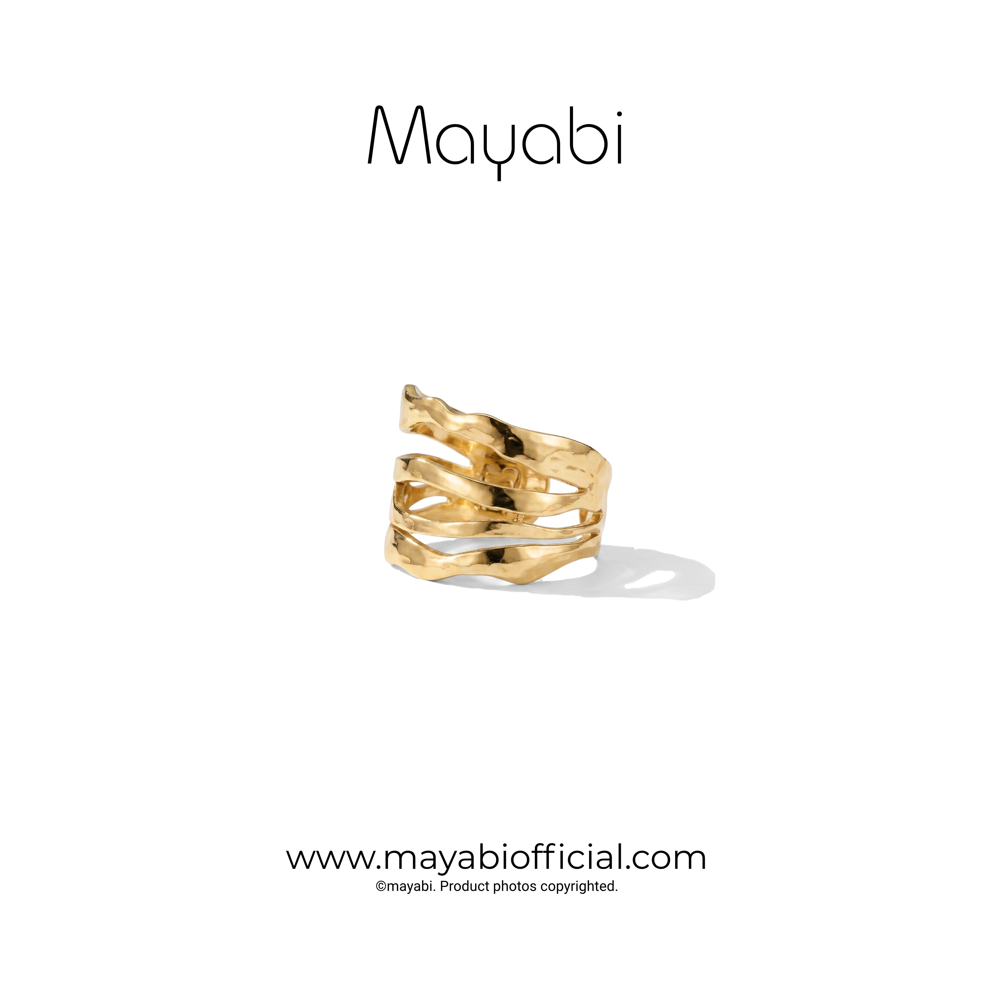 Mayabi Bella Wave - 18K Gold Plated Ring