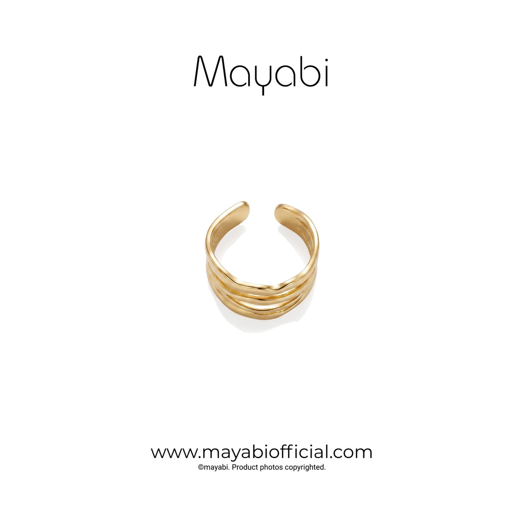 Mayabi Bella Wave - 18K Gold Plated Ring