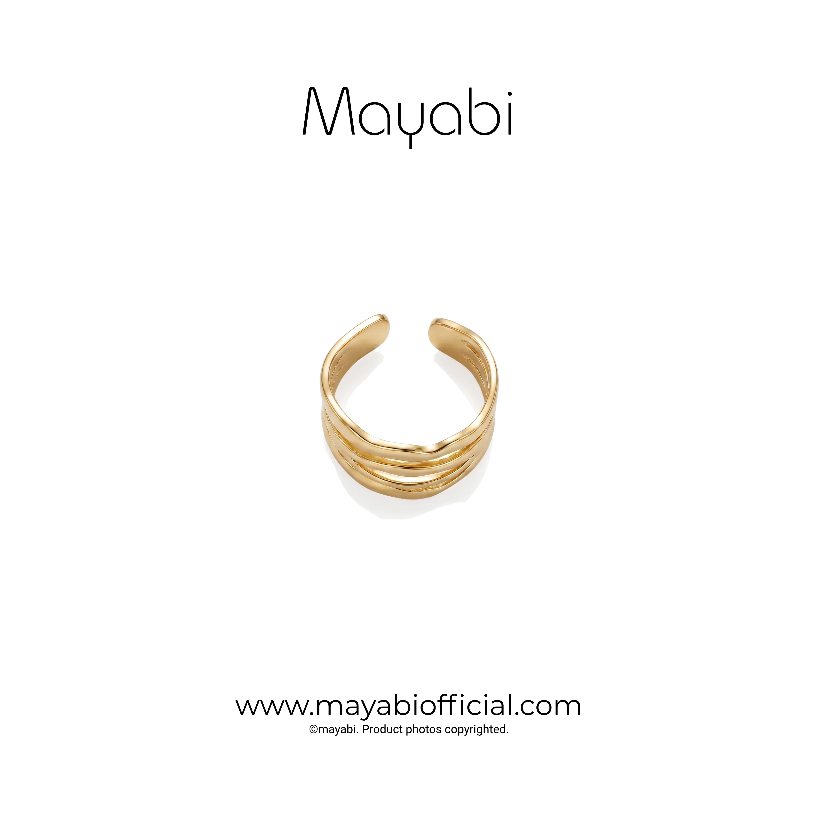 Mayabi Bella Wave - 18K Gold Plated Ring