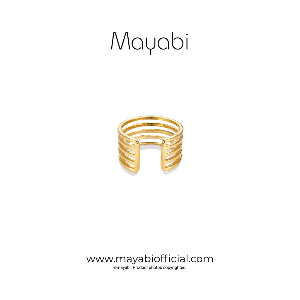 Mayabi Crownline - 18K Gold Plated Ring