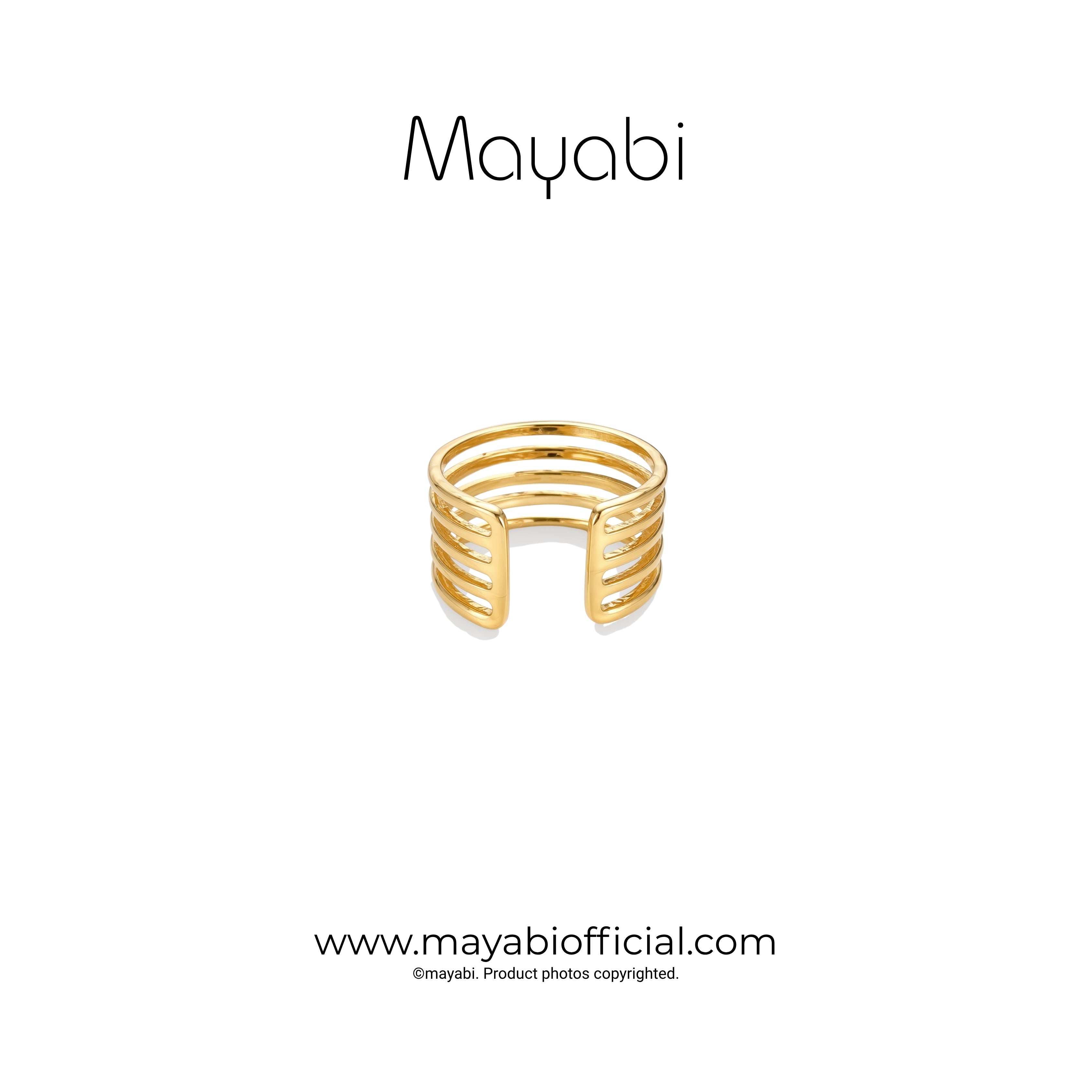 Mayabi Crownline - 18K Gold Plated Ring