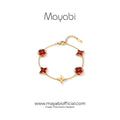 Mayabi Crimson Garden – 18K Gold Plated Bracelet