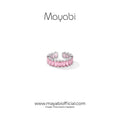 Mayabi Pink Spark - Silver Ring