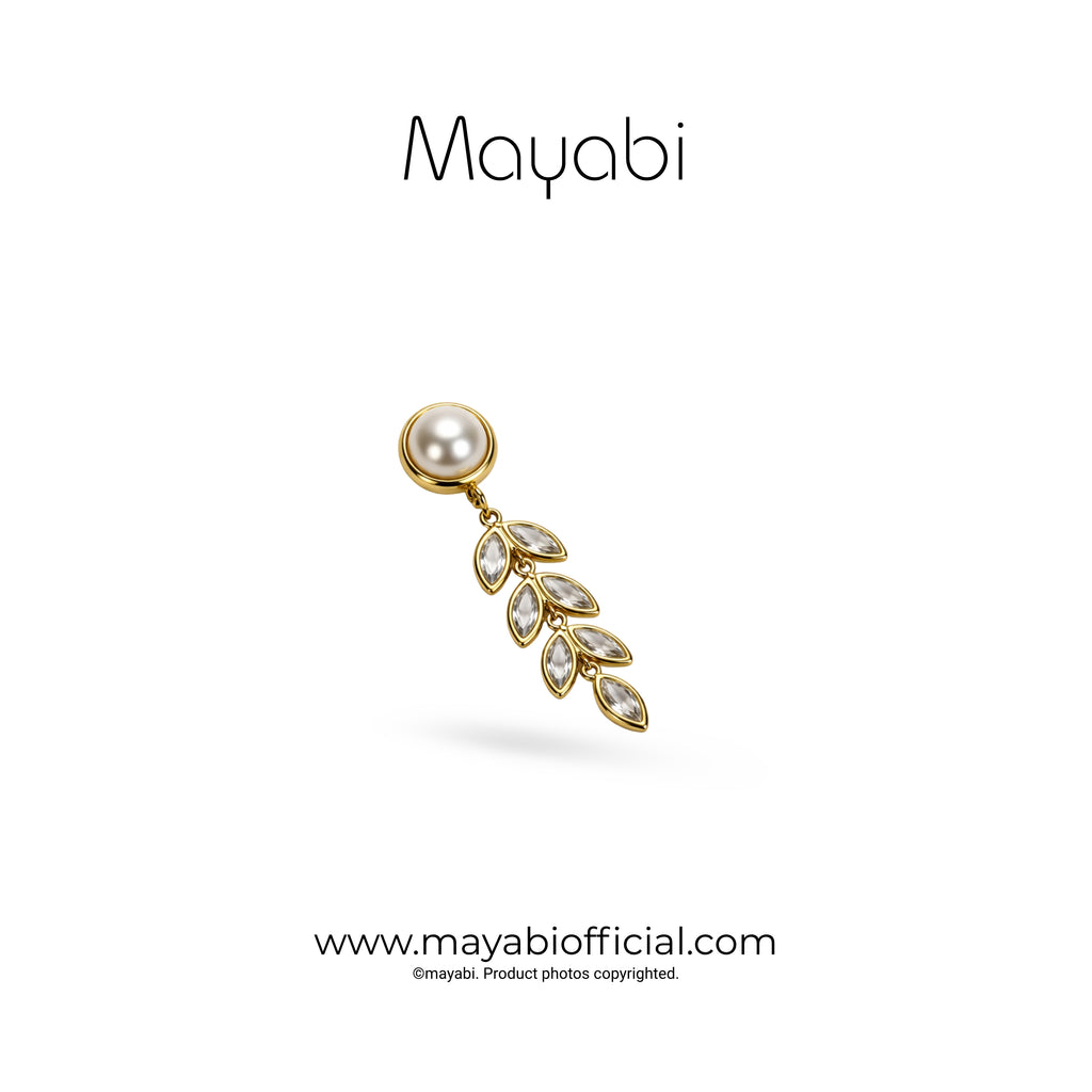 Mayabi Ria Pearl  - 18K Gold Plated Earrings