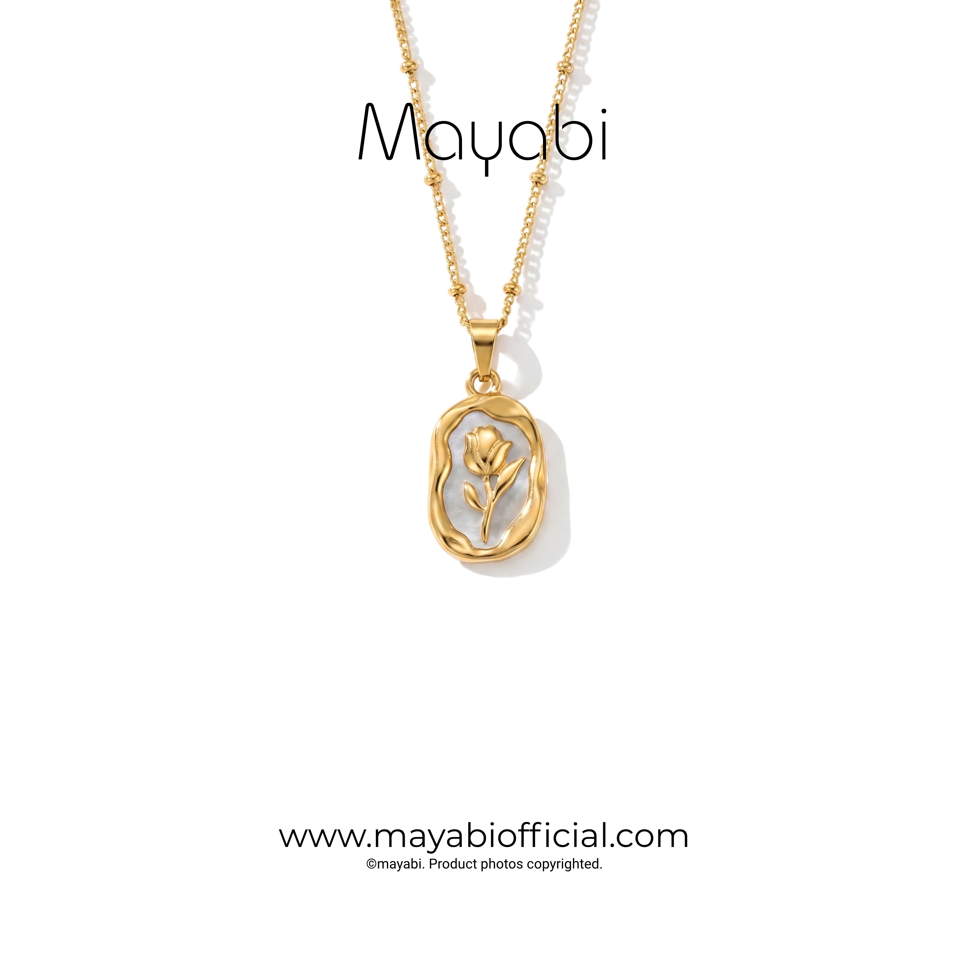 Mayabi Pearl Flora - 18K Gold Plated Necklace