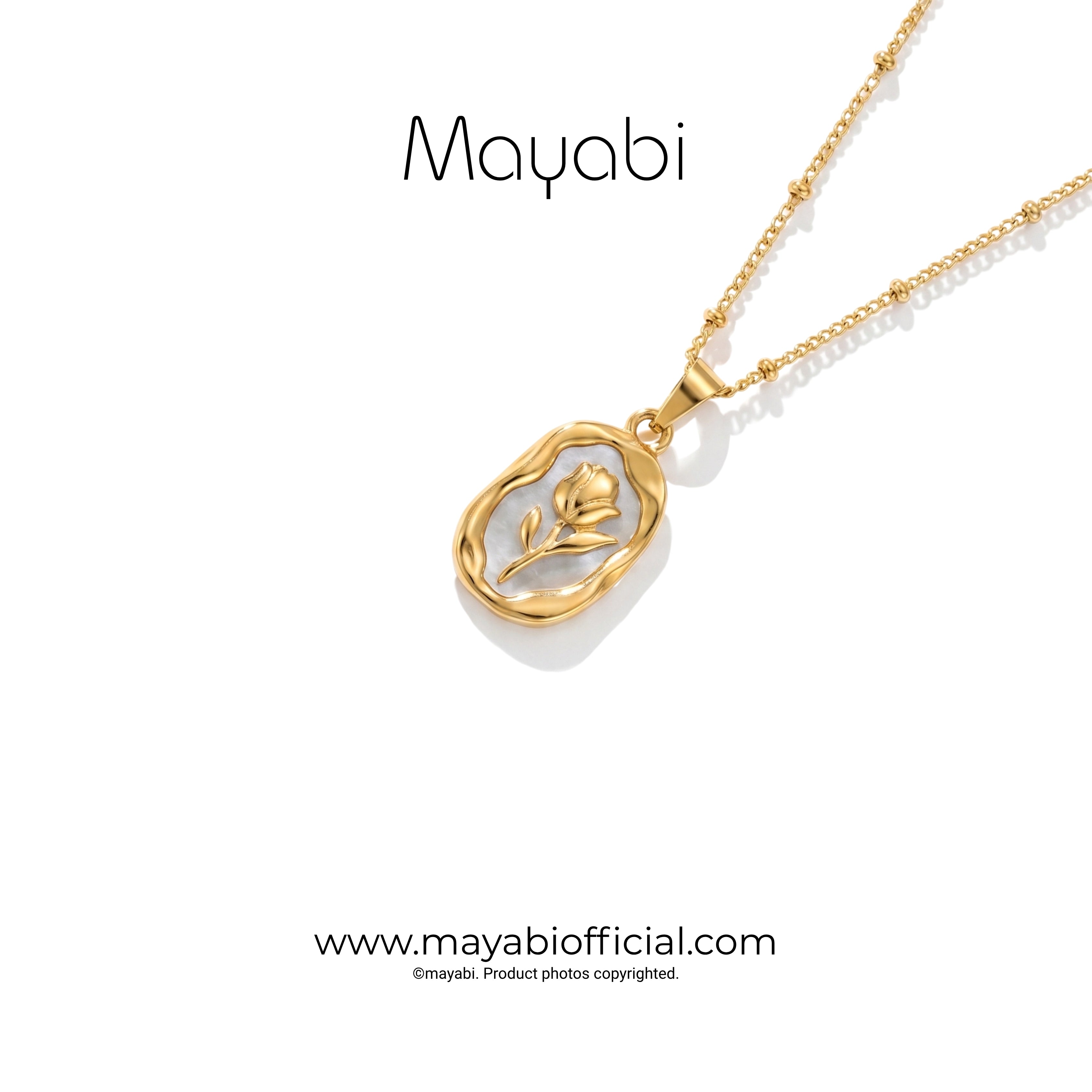 Mayabi Pearl Flora - 18K Gold Plated Necklace