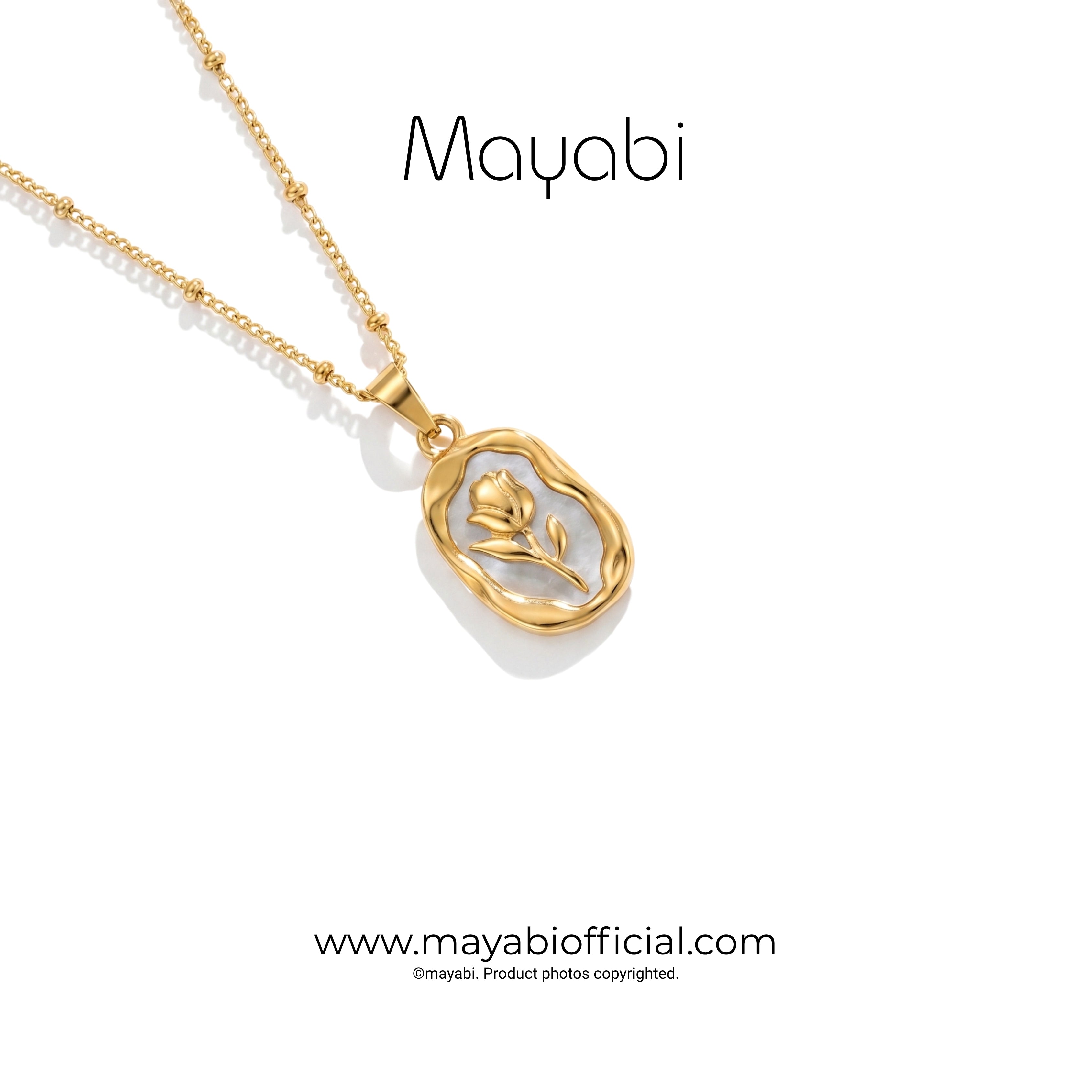 Mayabi Pearl Flora - 18K Gold Plated Necklace