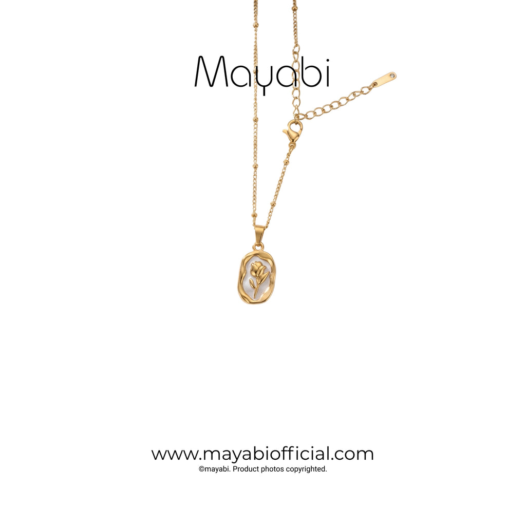 Mayabi Pearl Flora - 18K Gold Plated Necklace