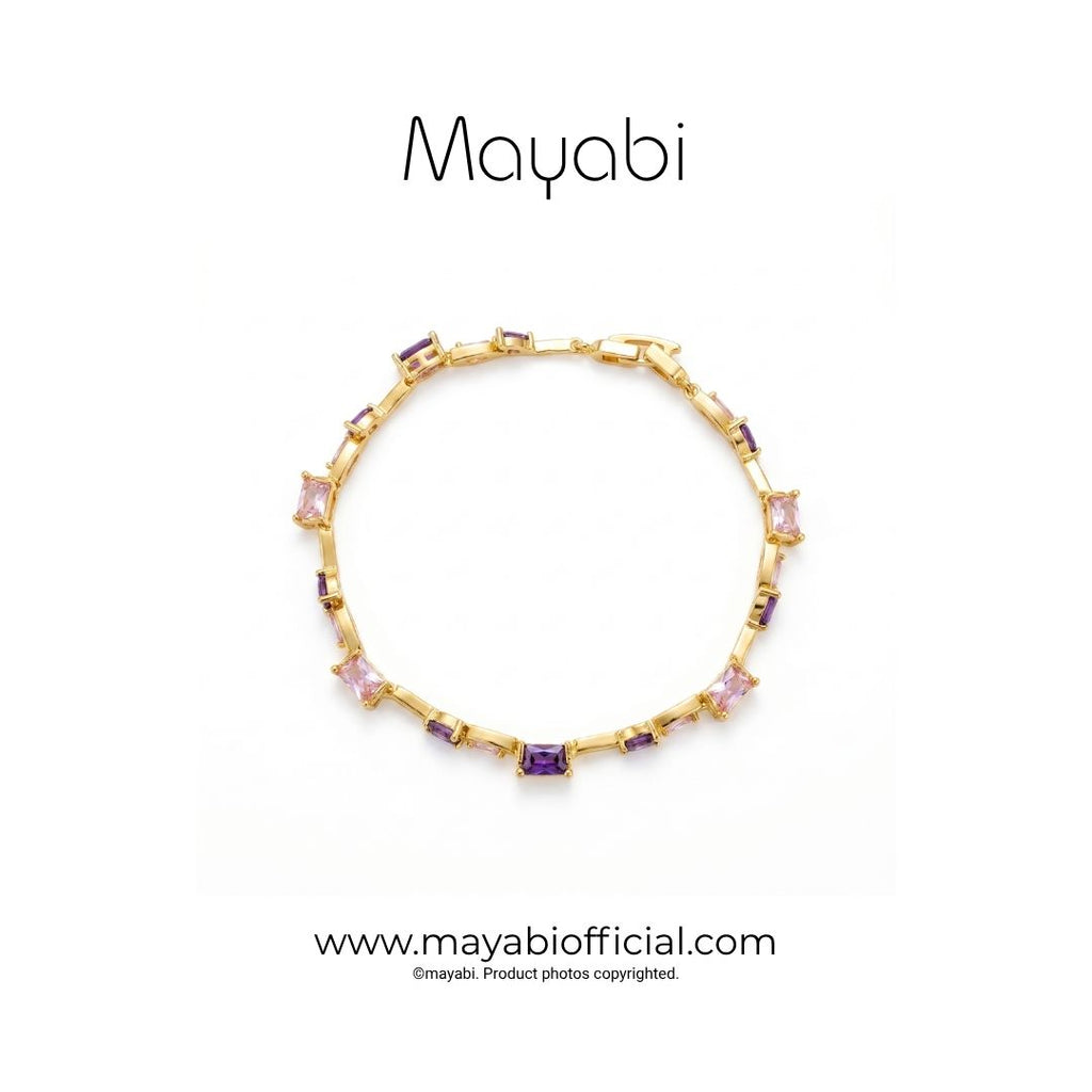 Mayabi Purple Petal — 18K Gold Plated Bracelet