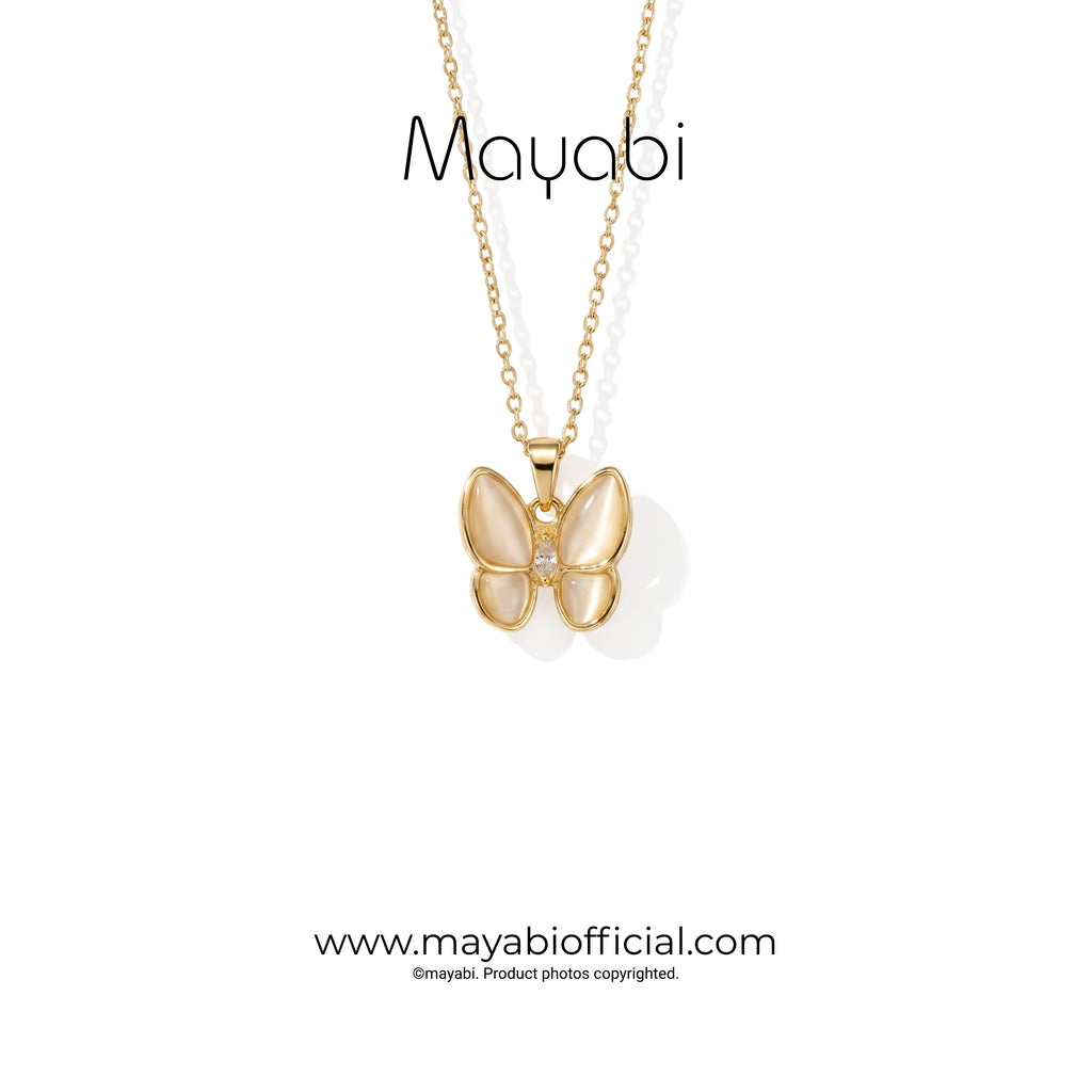 Mayabi Orlina Butterfly - 18K Gold Plated Necklace