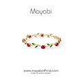 Mayabi Red Petal — 18K Gold Plated Bracelet