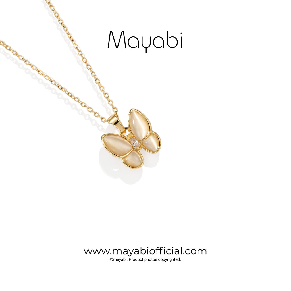 Mayabi Orlina Butterfly - 18K Gold Plated Necklace