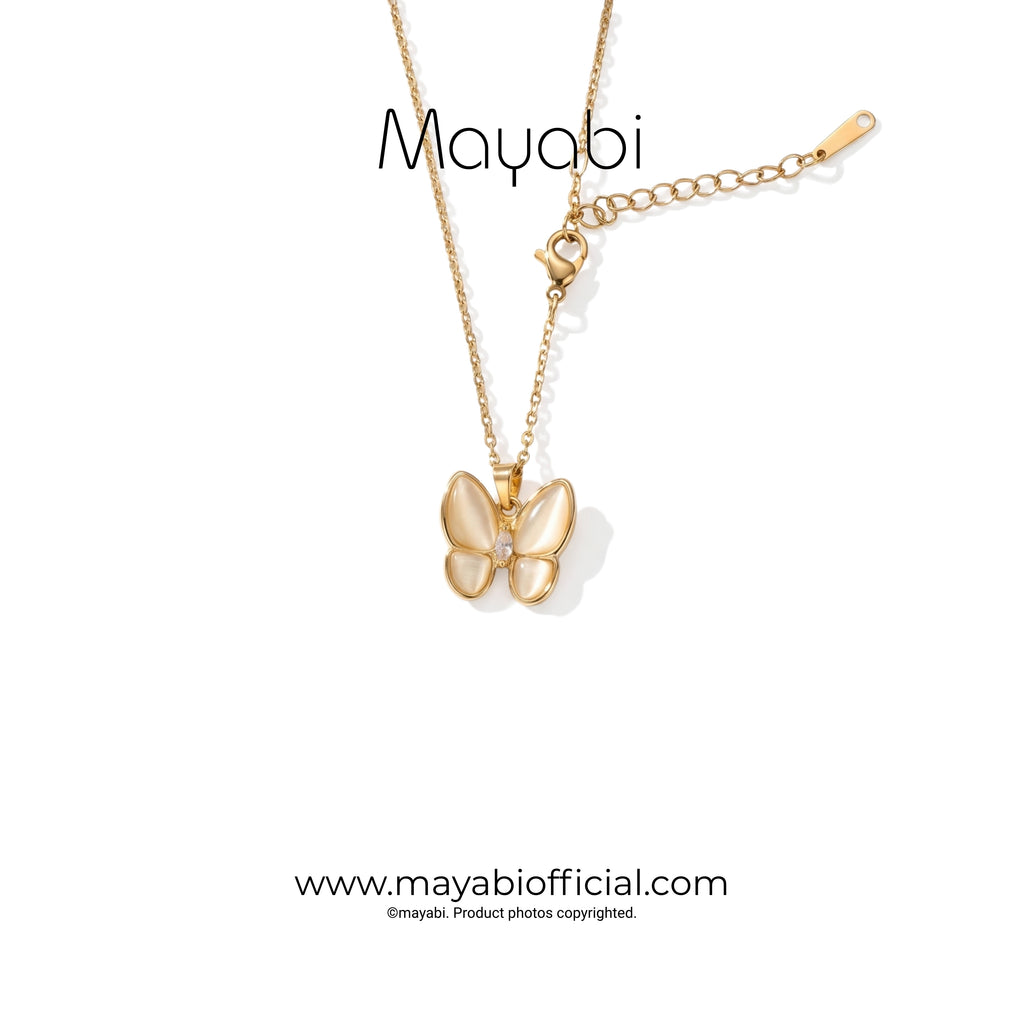 Mayabi Orlina Butterfly - 18K Gold Plated Necklace