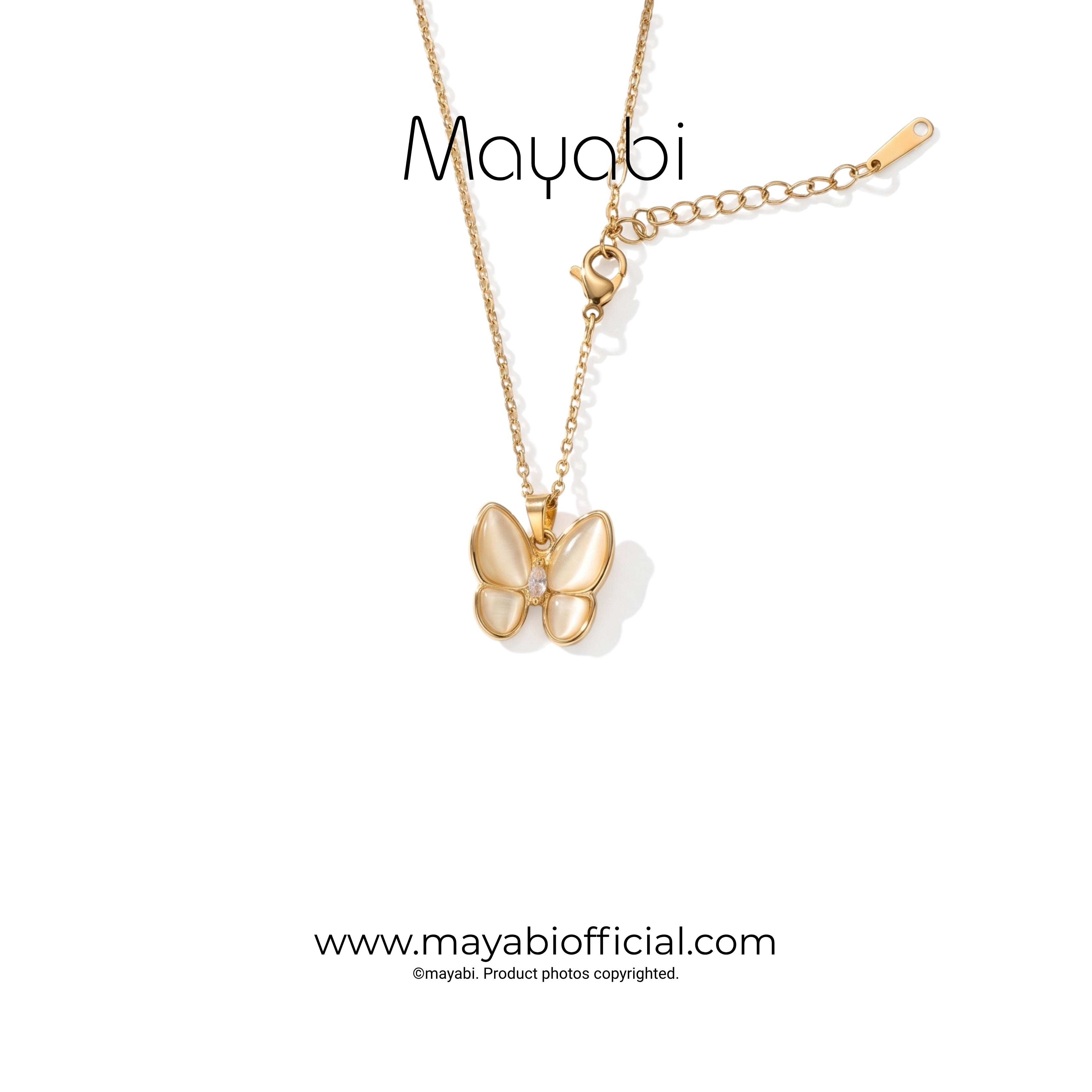 Mayabi Orlina Butterfly - 18K Gold Plated Necklace