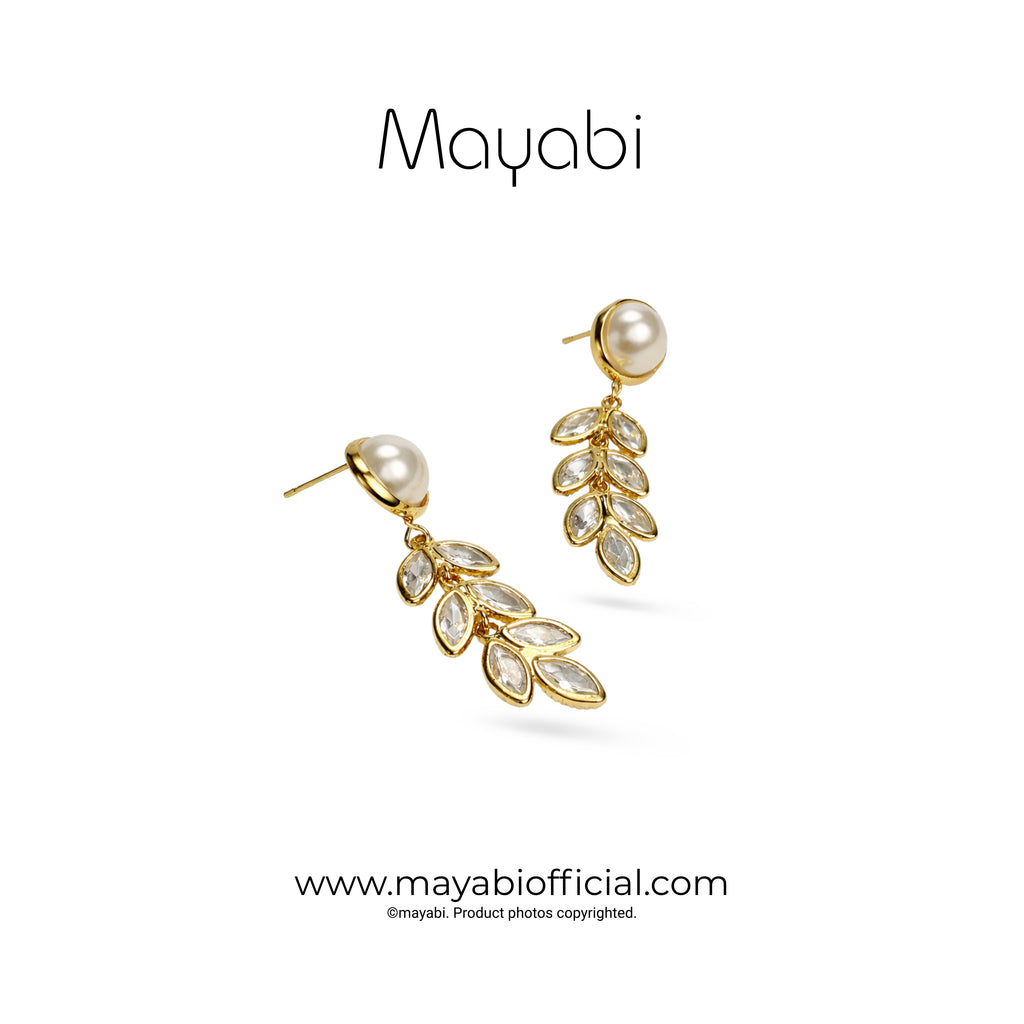 Mayabi Ria Pearl  - 18K Gold Plated Earrings