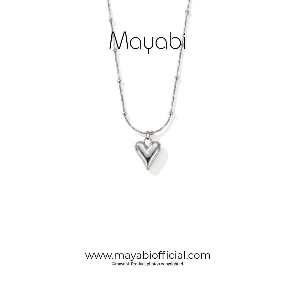 Mayabi Rosy Silver Pendent With Chain