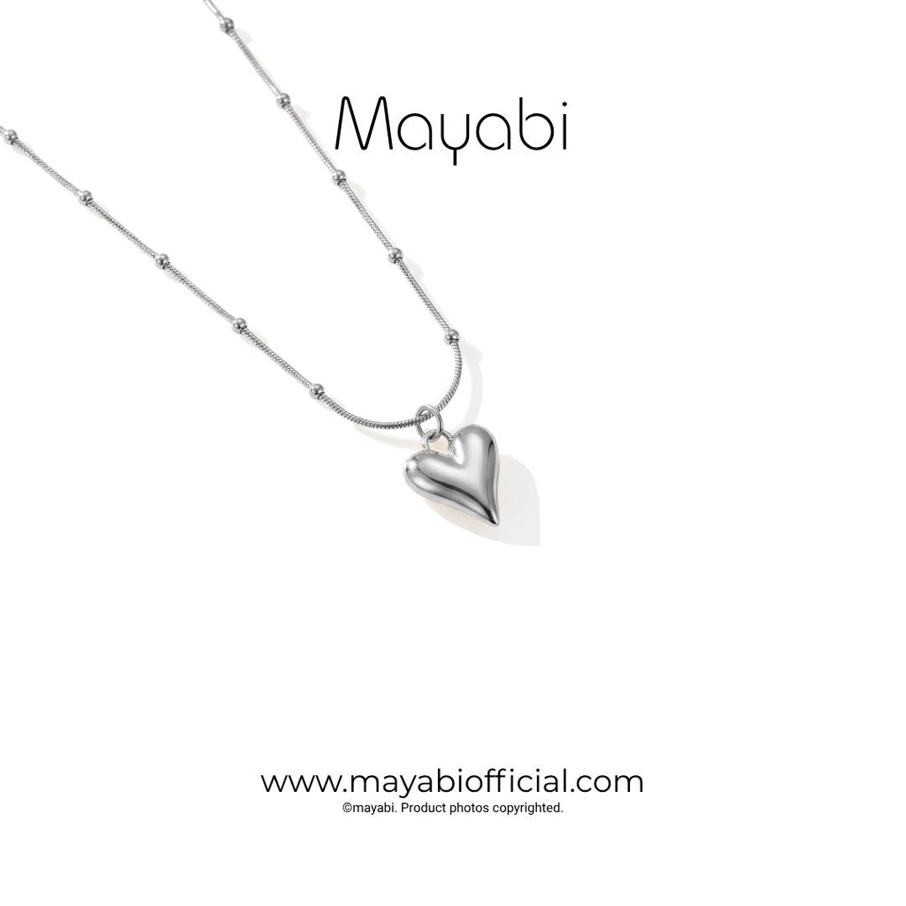 Mayabi Rosy Silver Pendent With Chain