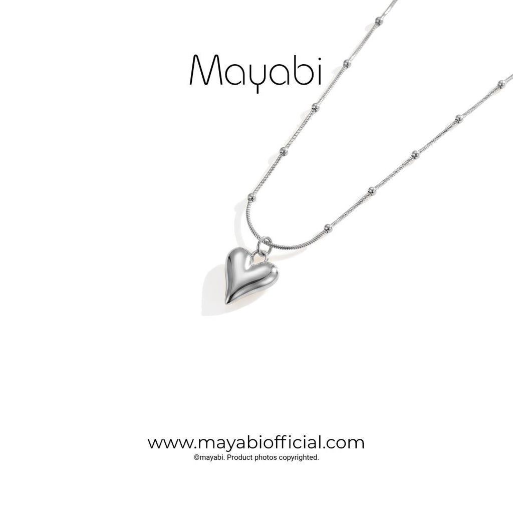 Mayabi Rosy Silver Pendent With Chain