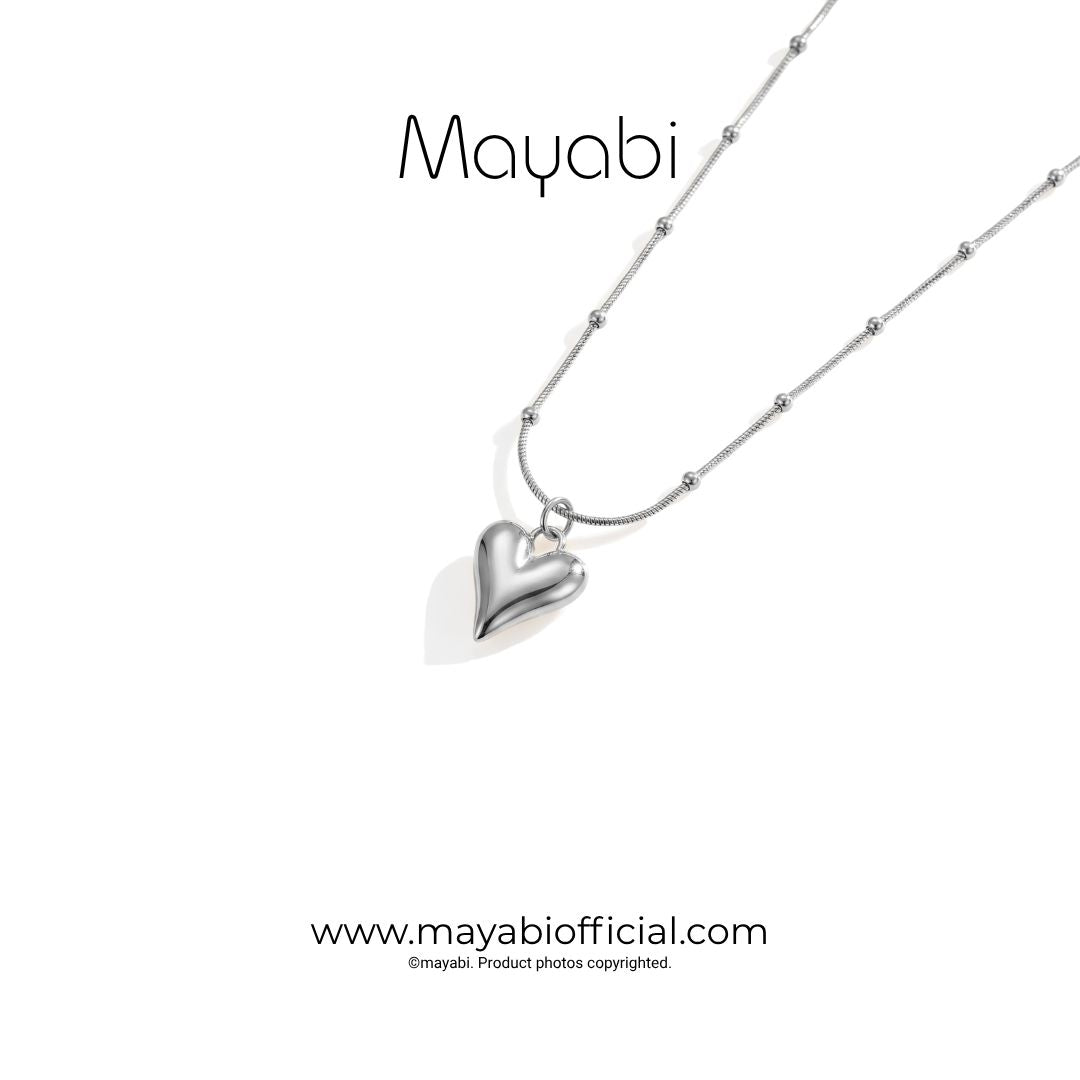 Mayabi Rosy Silver Pendent With Chain
