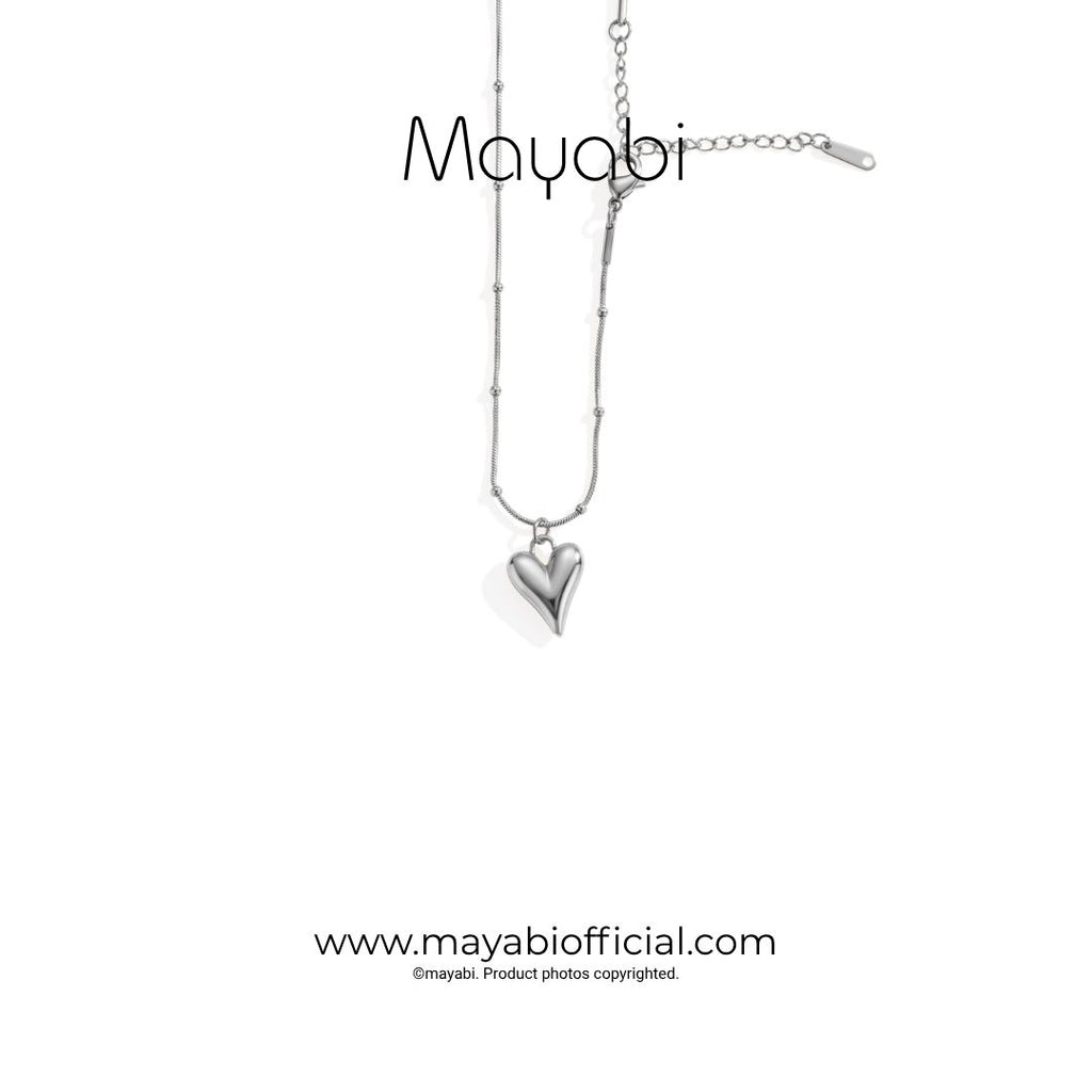 Mayabi Rosy Silver Pendent With Chain