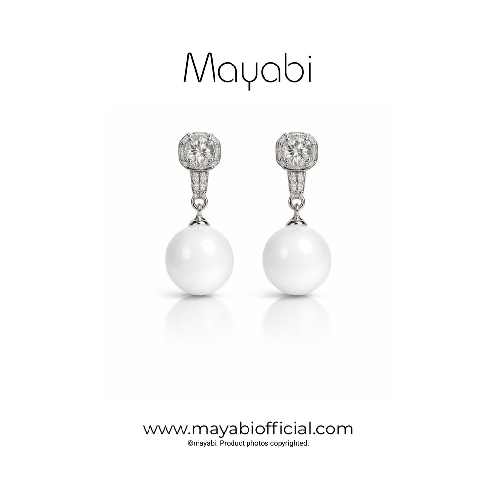 Mayabi Imperial Ivory - Silver Earrings