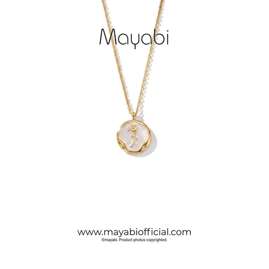 Mayabi Gulab - 18K Gold Plated Necklace