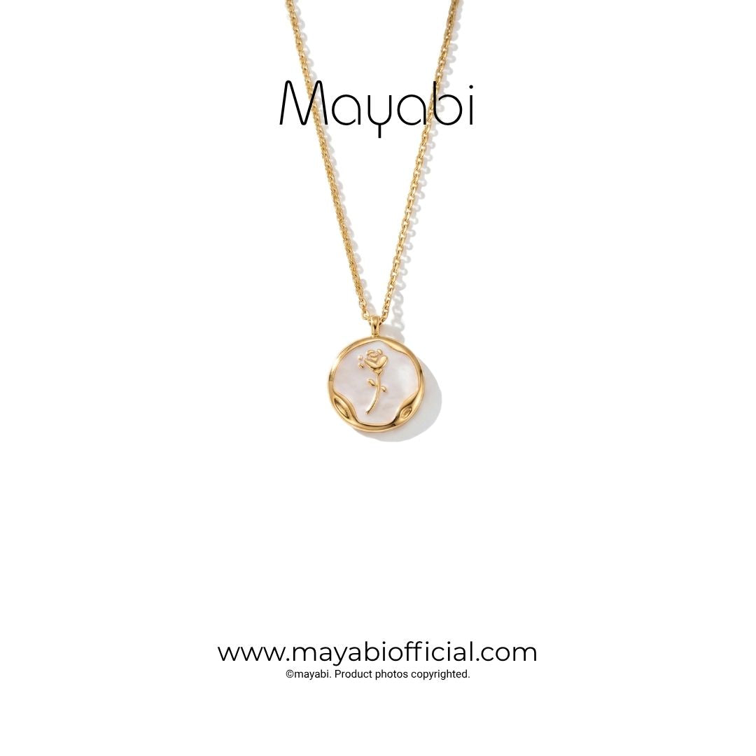 Mayabi Gulab - 18K Gold Plated Necklace