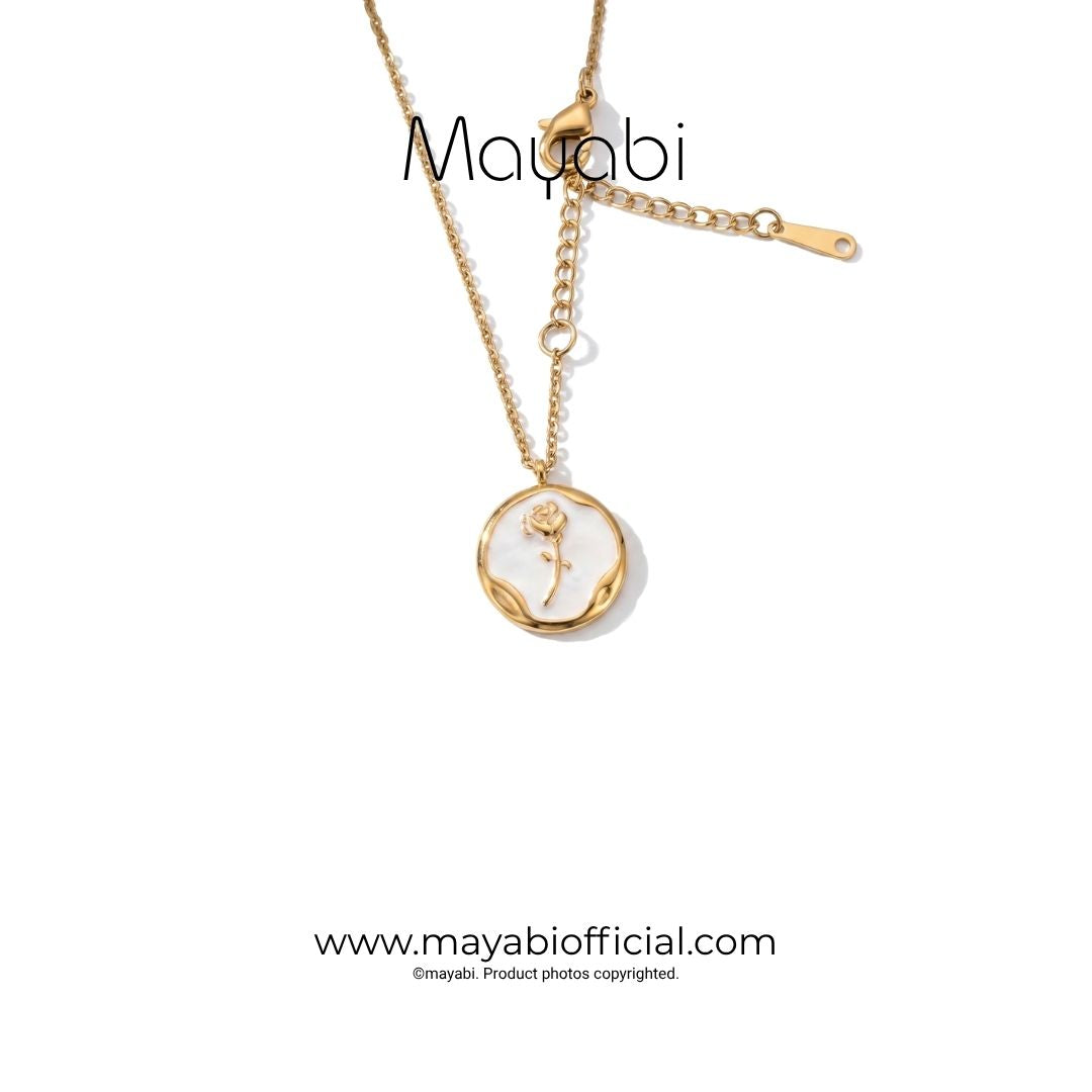 Mayabi Gulab - 18K Gold Plated Necklace