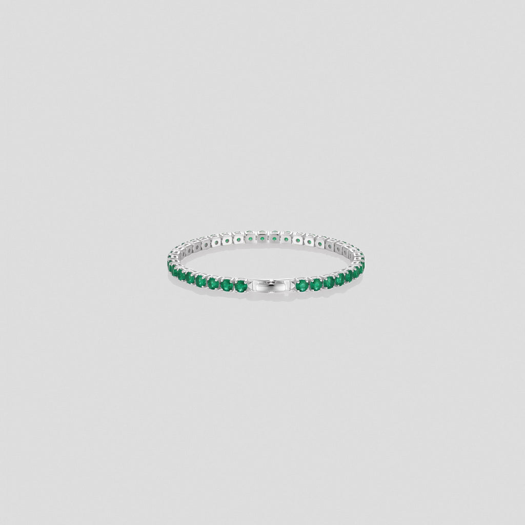 Eternelle Noir –  Green Emerald Crystal Bracelet