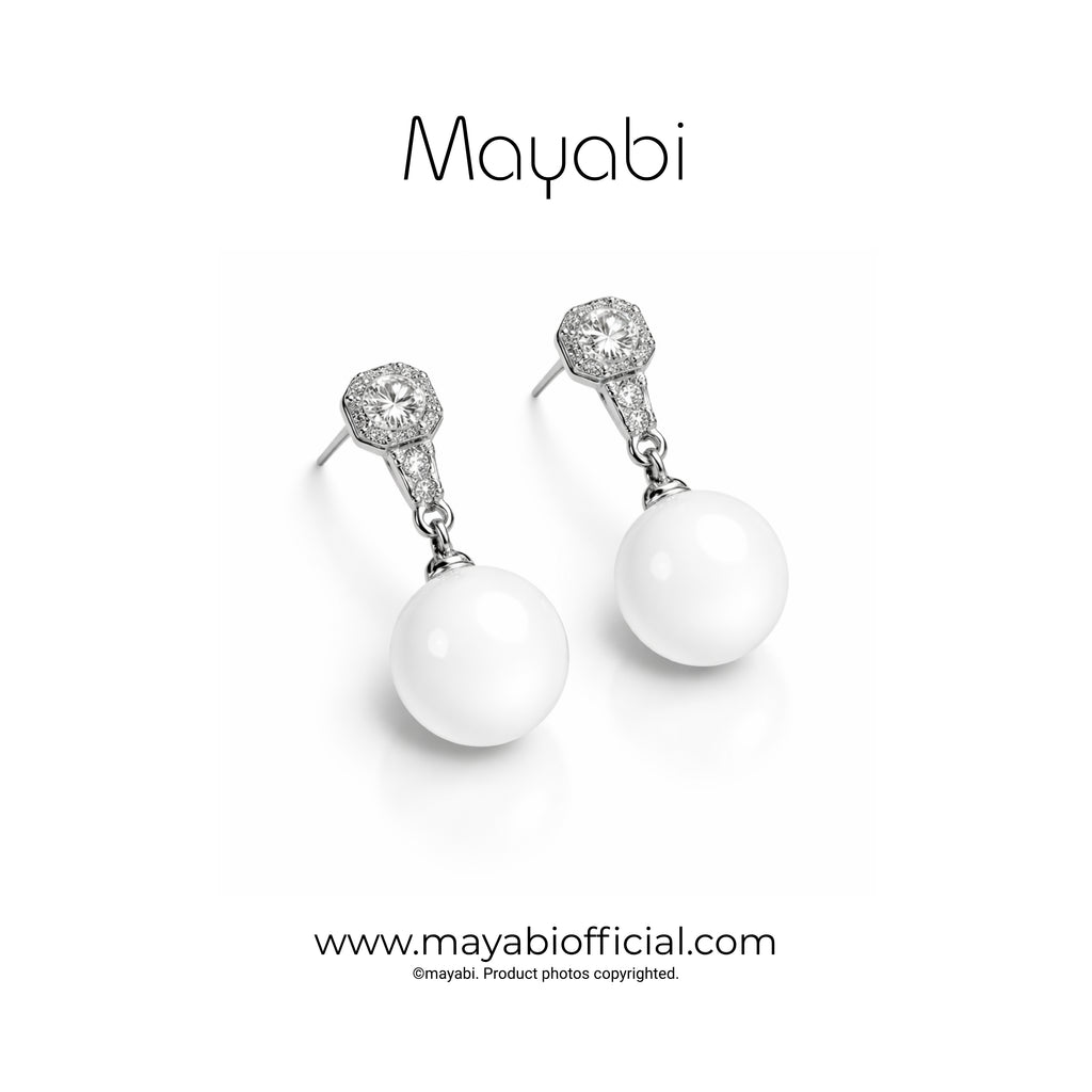 Mayabi Imperial Ivory - Silver Earrings