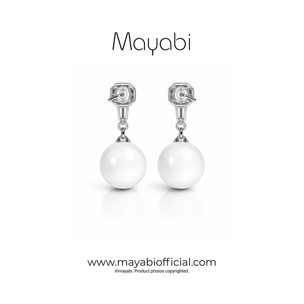 Mayabi Imperial Ivory - Silver Earrings
